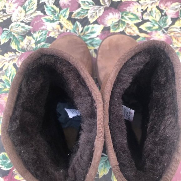 Brown Classic Short II Suede Sherpa Shearling Sheepskin 3825 - Picture 6 of 14